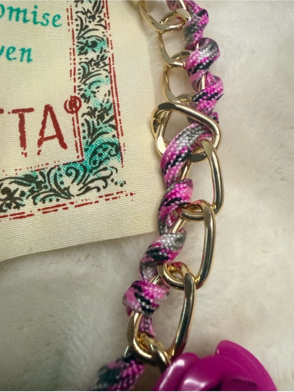 Aratta Pink, Fuchsia & Navy Floral Statement Necklace - Picture 4 of 7